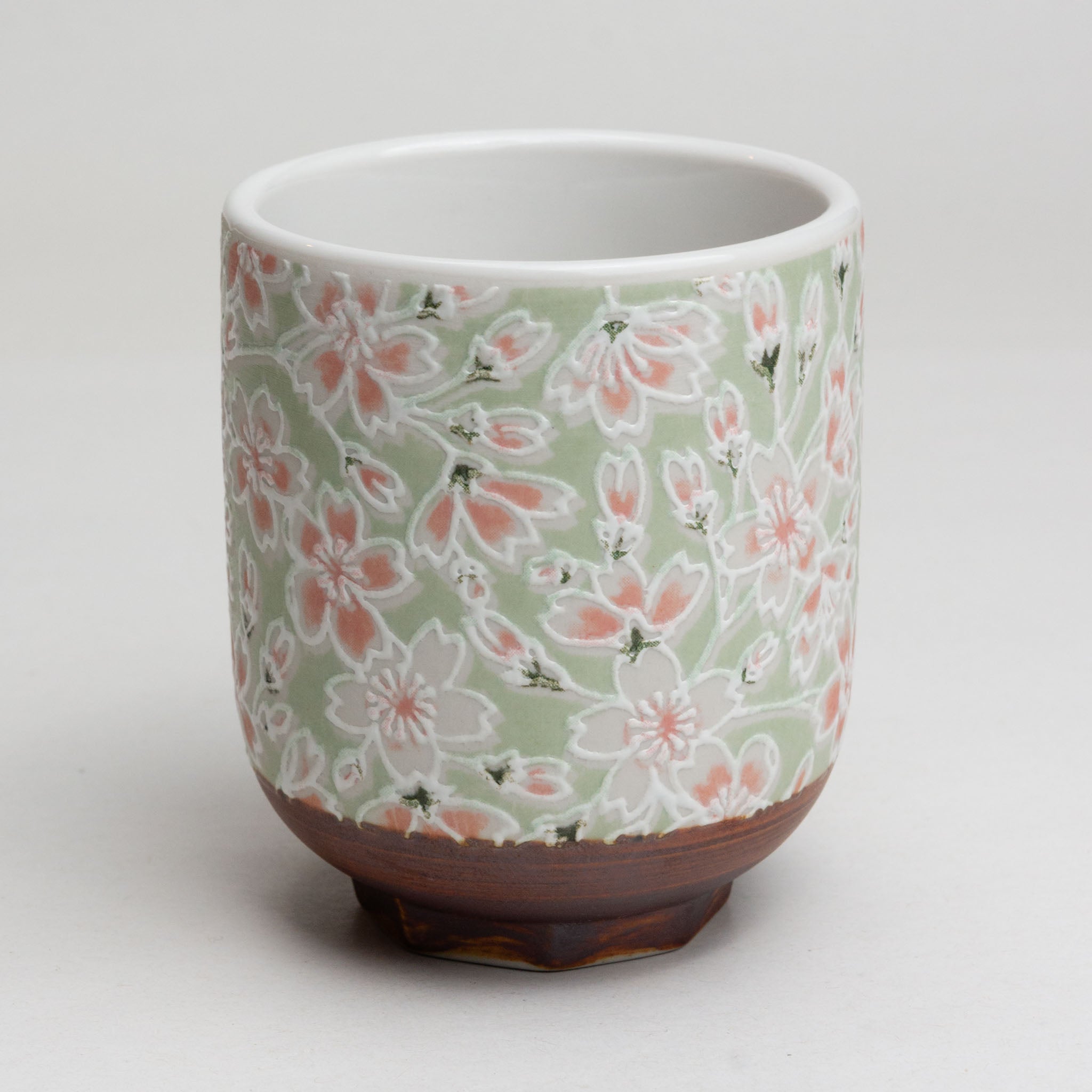 521-1538 Green sakura tea cup