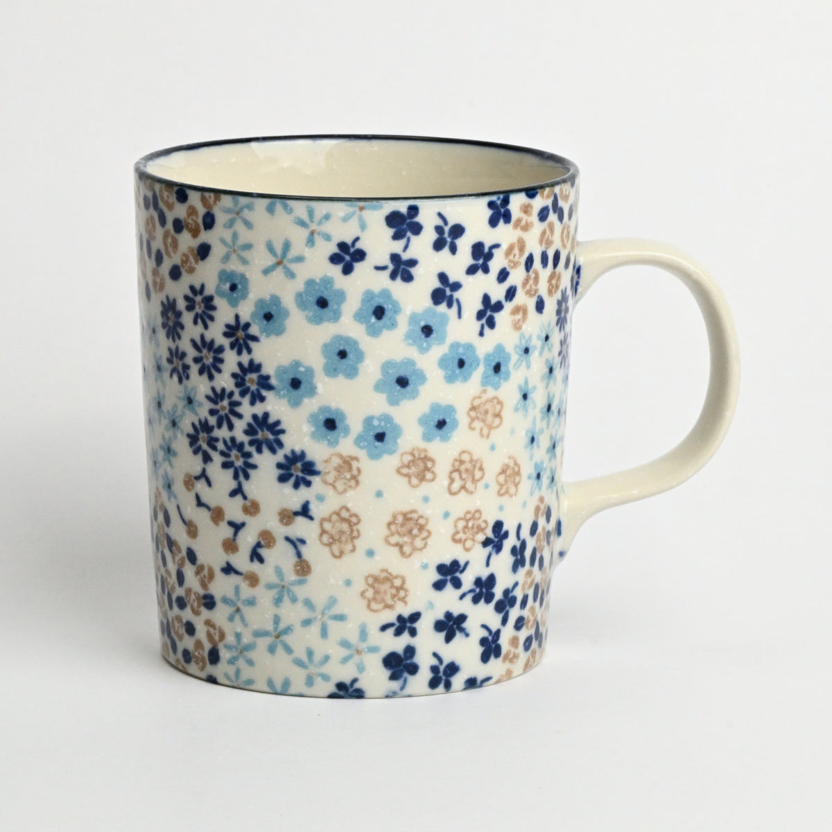 531-1058 Flowers blue mug