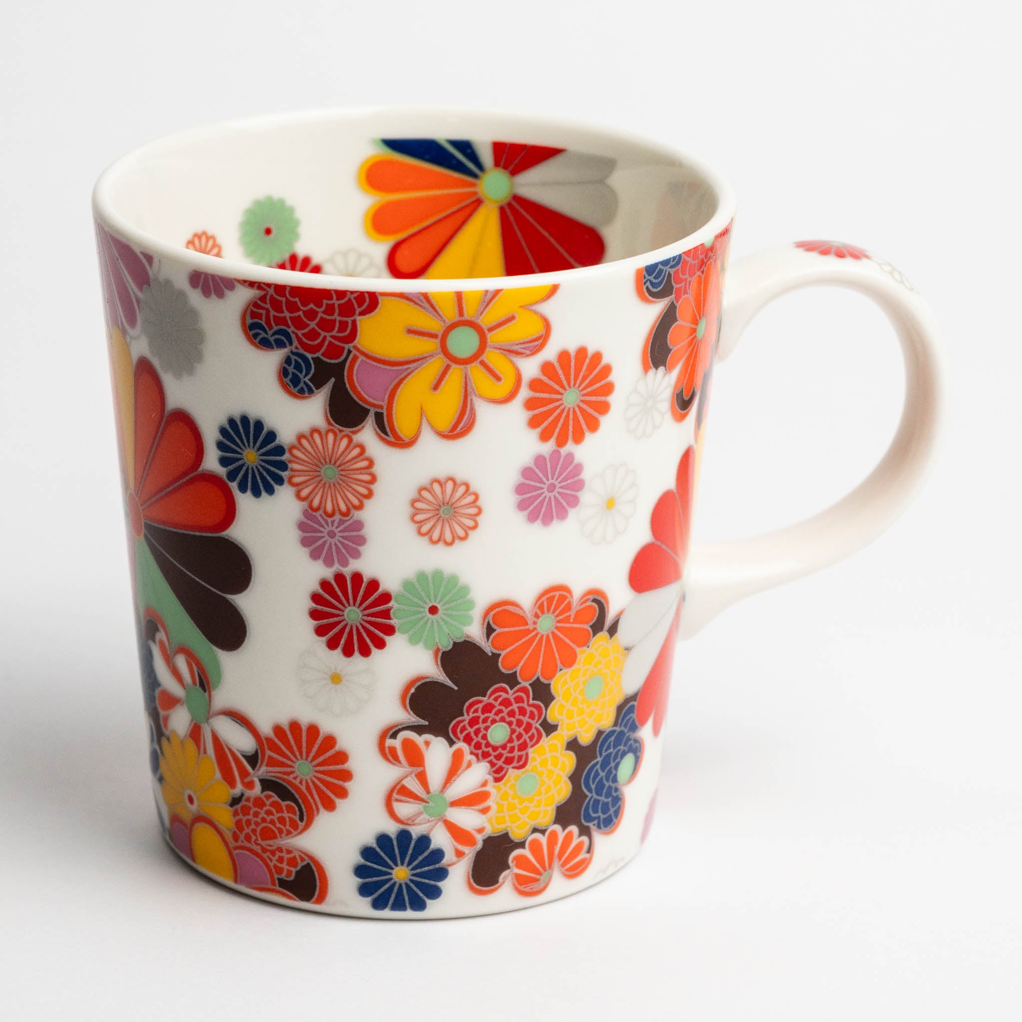 531-1642 White flower mug