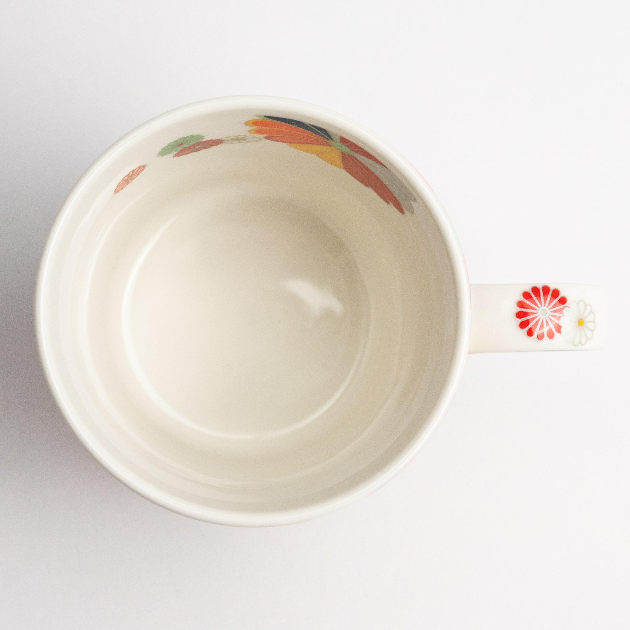 531-1642 White flower mug