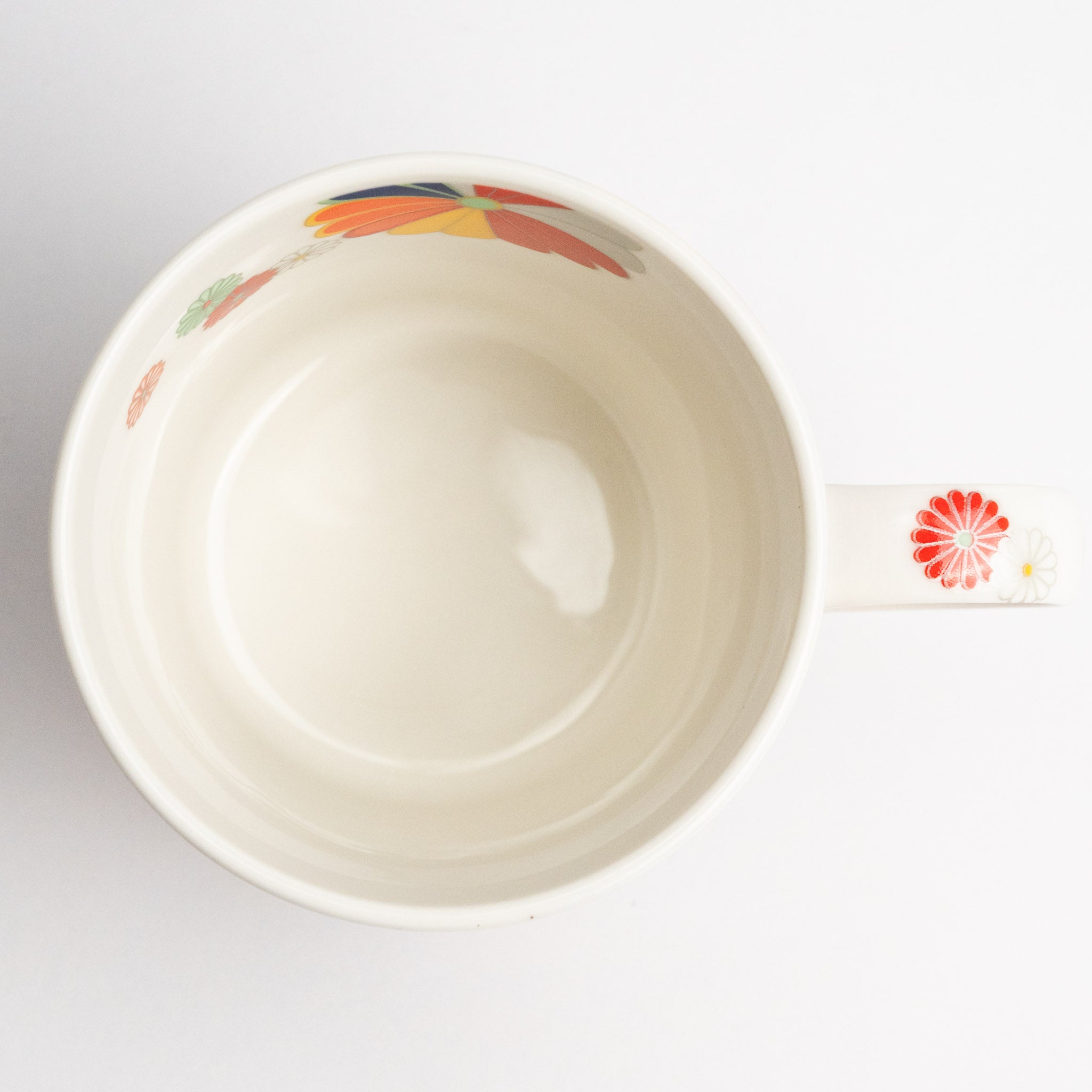 531-1643 Black flower mug