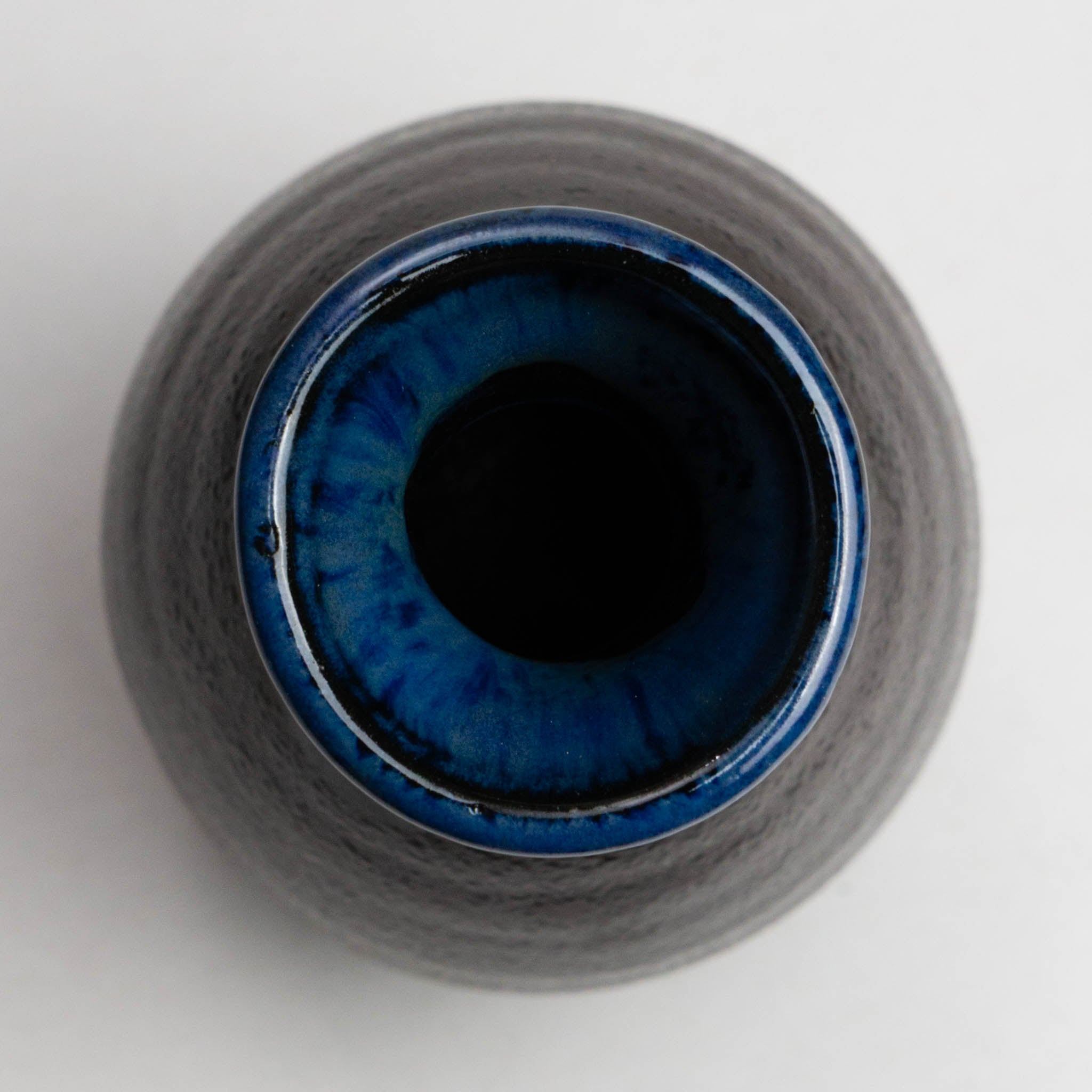618-3771 Blue on black sake carafe 1 go