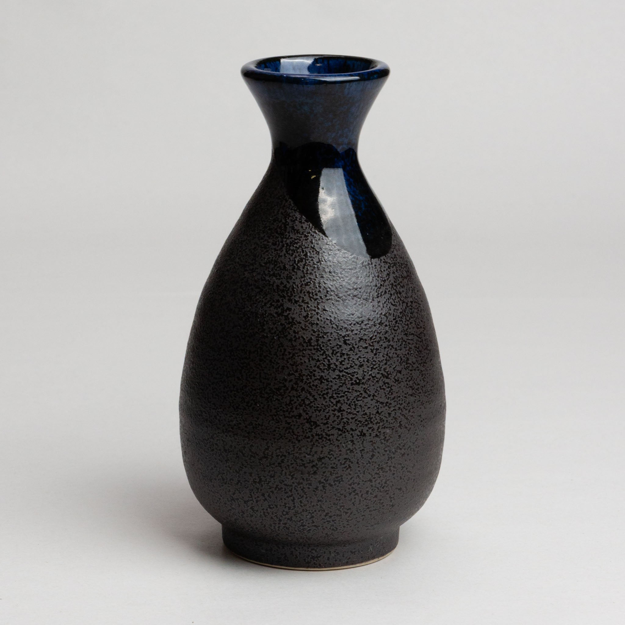 618-3772 Blue on black sake carafe 2 go