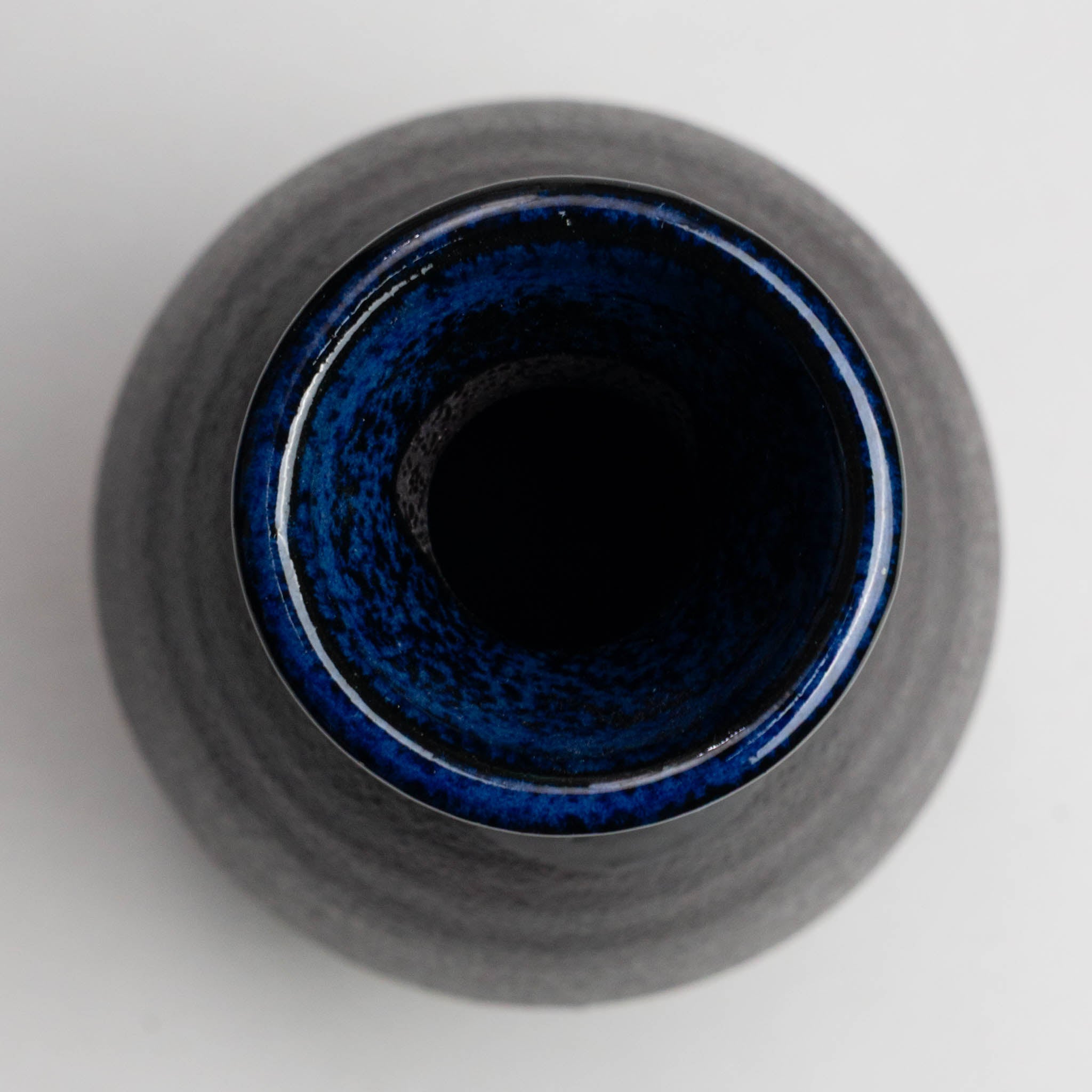 618-3772 Blue on black sake carafe 2 go