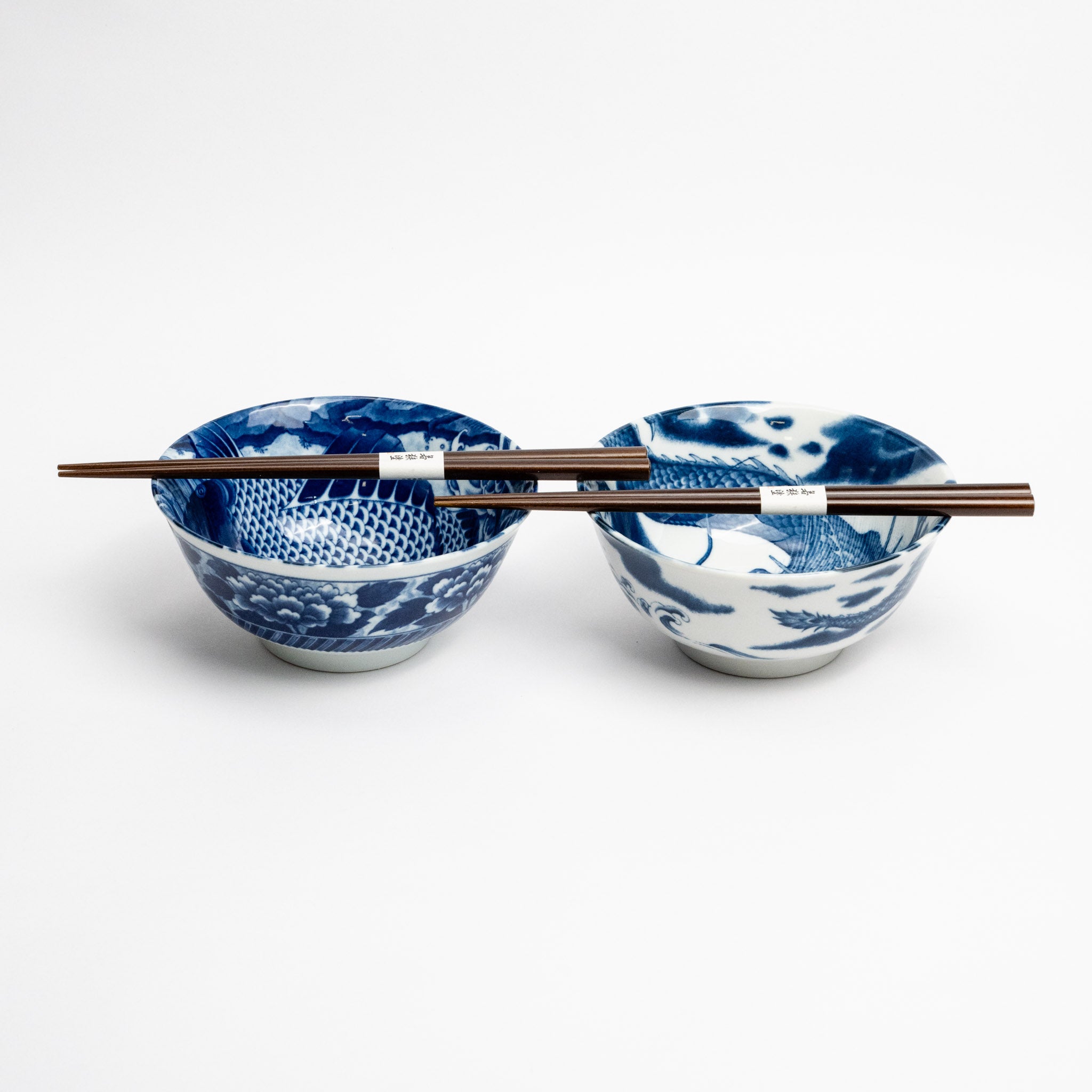 831-1638 Dragon and carp pair bowl
