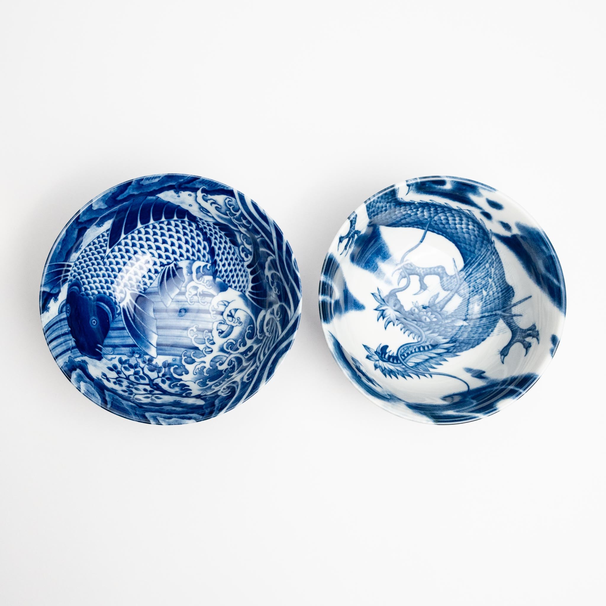 831-1638 Dragon and carp pair bowl